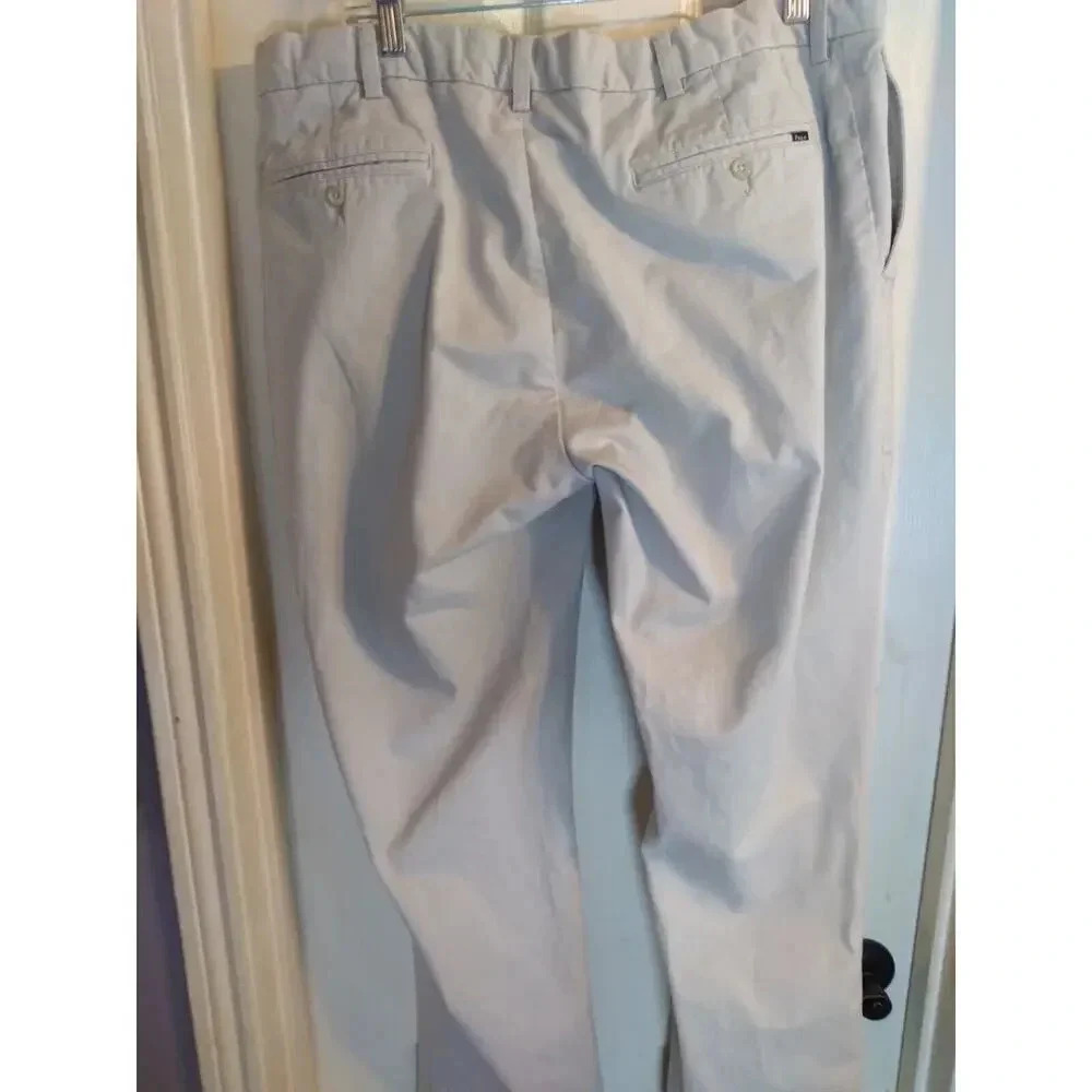 Polo Ralph Lauren Pants Khaki Tan Straight Leg Sz 38/32 Classic Stretch - Picture 5 of 10
